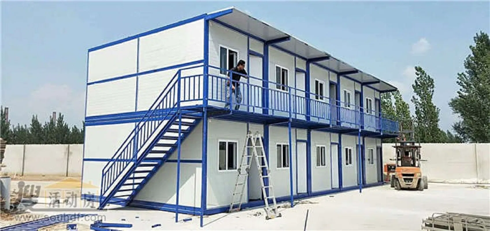 2 Storey Container House Building Mobile House Quick Installation Homes Foldable Container House Prefab House