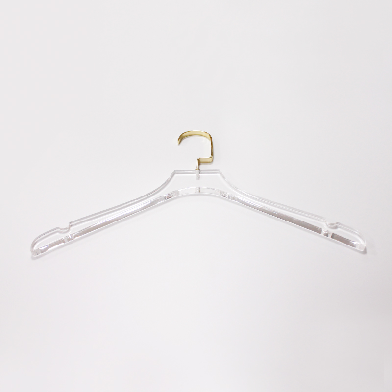 Custom Size Clear Acrylic Clothes Coat Dress Hanger with Logo