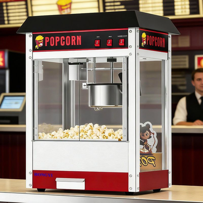 1400W Luxury Black Roof, Brand New, Best-Selling Popcorn Machine.