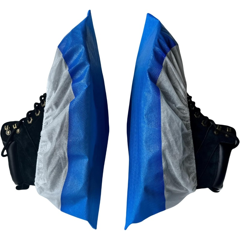 Non Slip PP+CPE Shoe Covers, Premium Soft Thickened Safety Boot & Shoe Covers for Household, Office, Laboratory