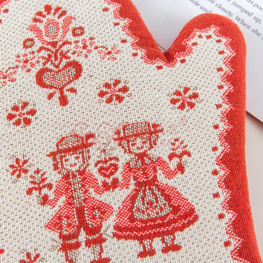 High Quality Cotton-Hemp Material Safety Heat Resistance Kitchenware Oven Mitt Gloves