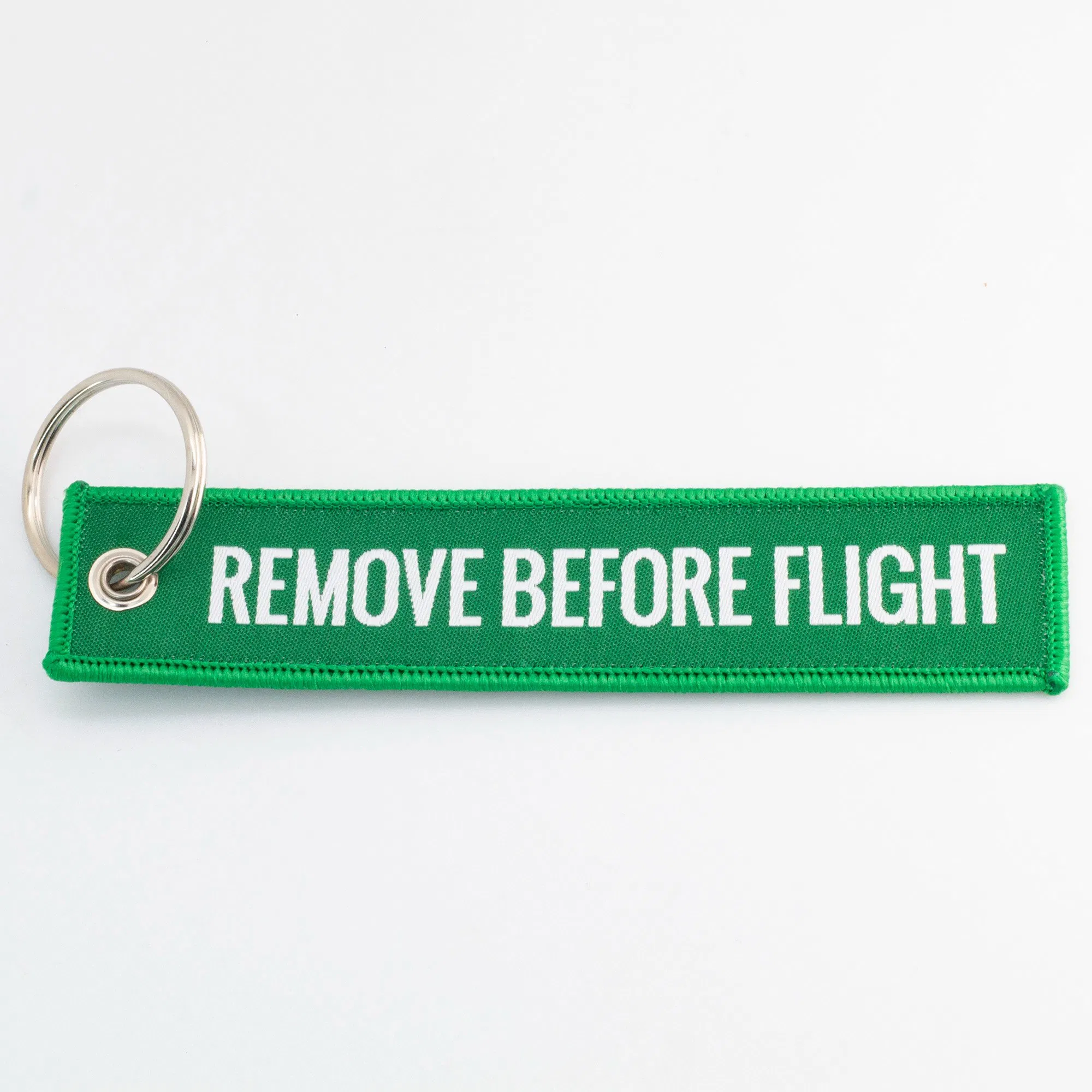 Wholesale Custom Different Type Polyester Embroidered Keychain Fabric Embroidered Key Tag