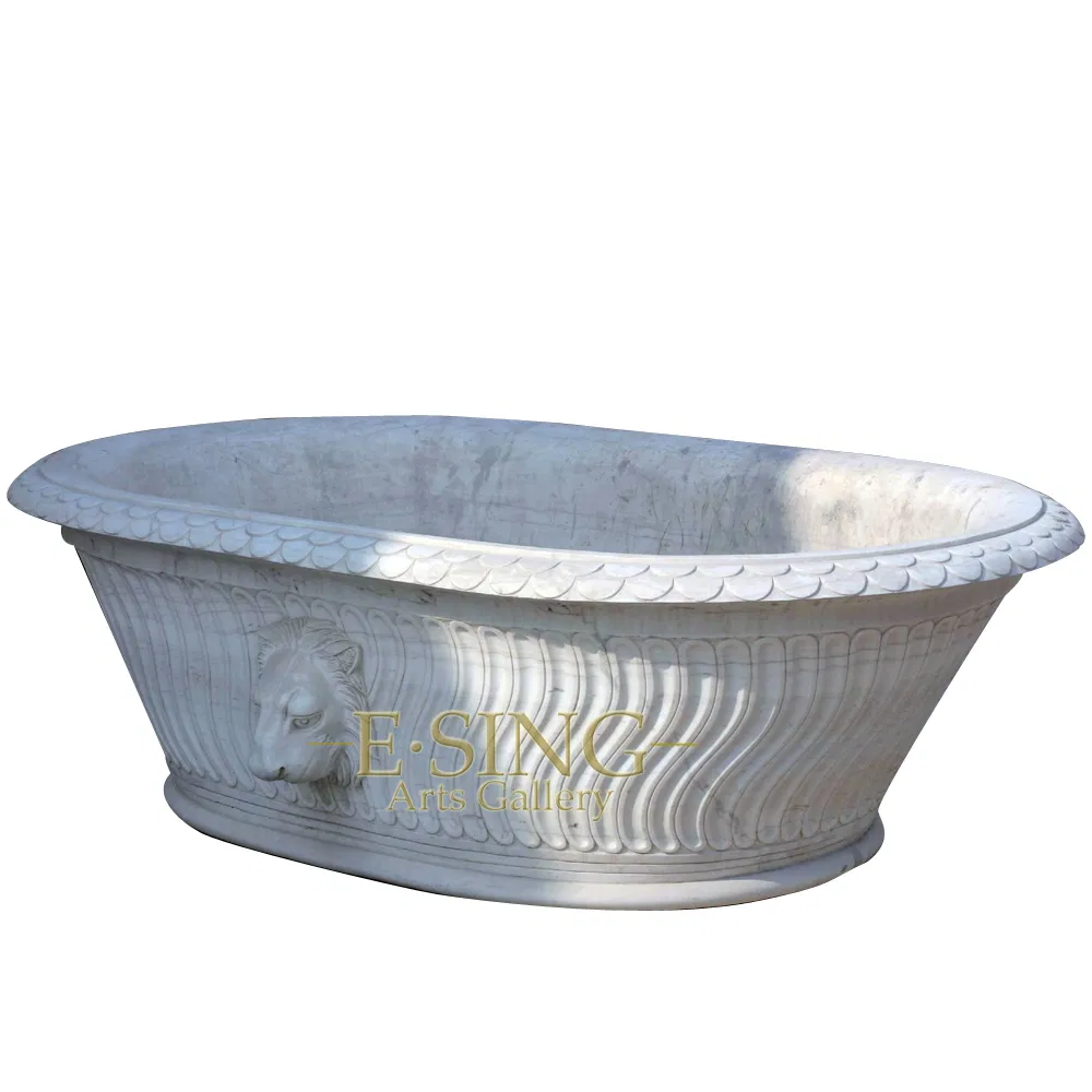 Белая мраморная ванна для замачивания