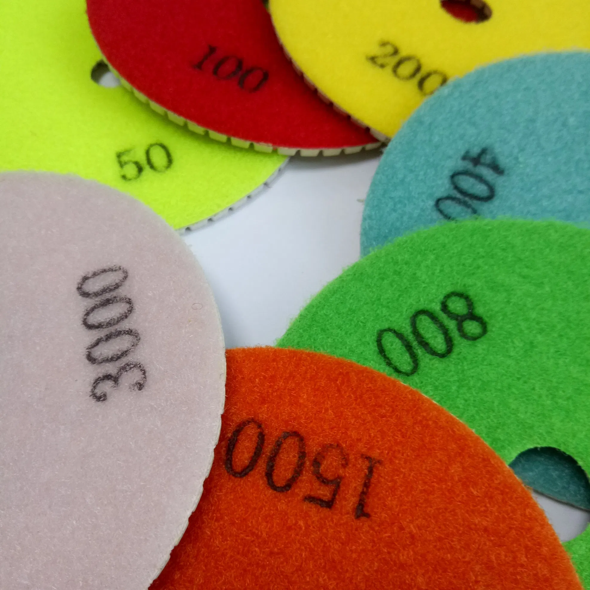 8PCS 4inch Diamond Wet Polishing Pads Polisher Wheel Disc Granite Stone Grinder or Polish Wheel Disc Set