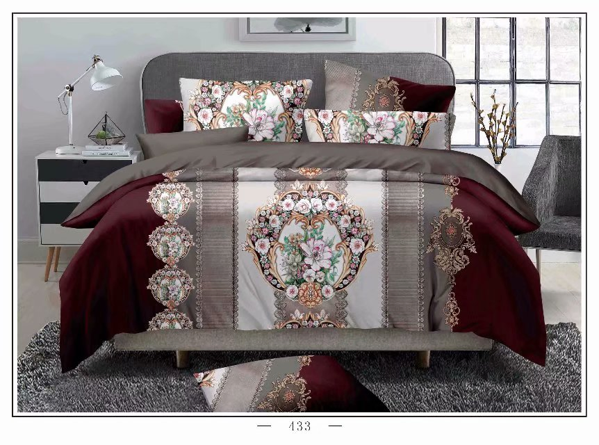 Indian Hot Selling Home Textile 120GSM Bed Sheet Set with Pillowcases