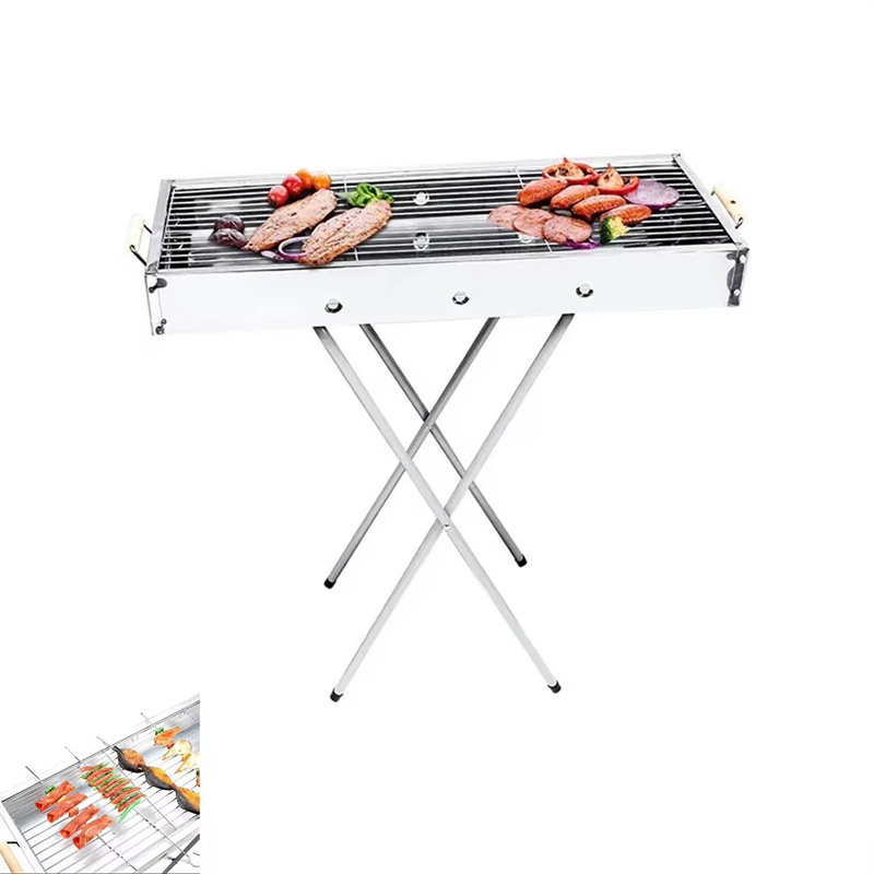 Laser Cut Portable Collapsible Wood Burning Outdoor Camping BBQ Grill Fire Pit