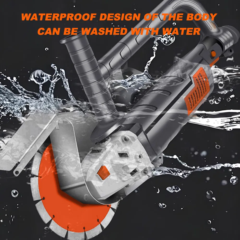 230mm 5500W AC Brushless Five Blade Concrete Wall Chaser Grooving Slot Cut Saw Machine