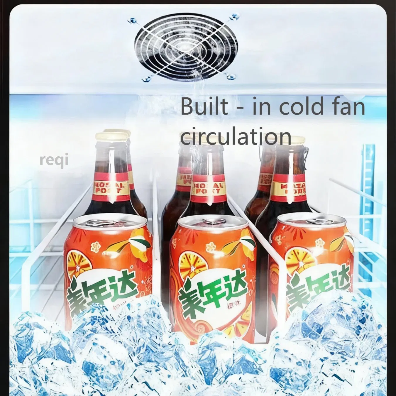 Холодильная витрина с двойным стеклом 0-10°C, с замком
