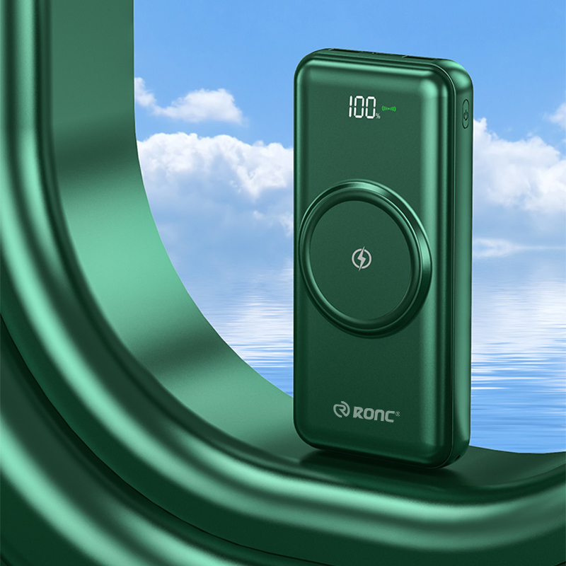 Портативный Power Bank 10000mAh с беспроводной зарядкой