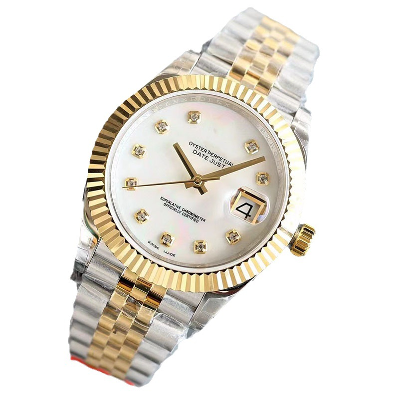 Best Quality Moissanite Automatic Mechanical Watches 1: 1 Super Clone Swiss Clock Calendar Steel Strip Luxury Gift Metal Watch