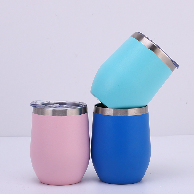 High Quality 12oz Stainless Steel Coffee Mug Wine Tumbler in Powder Coating