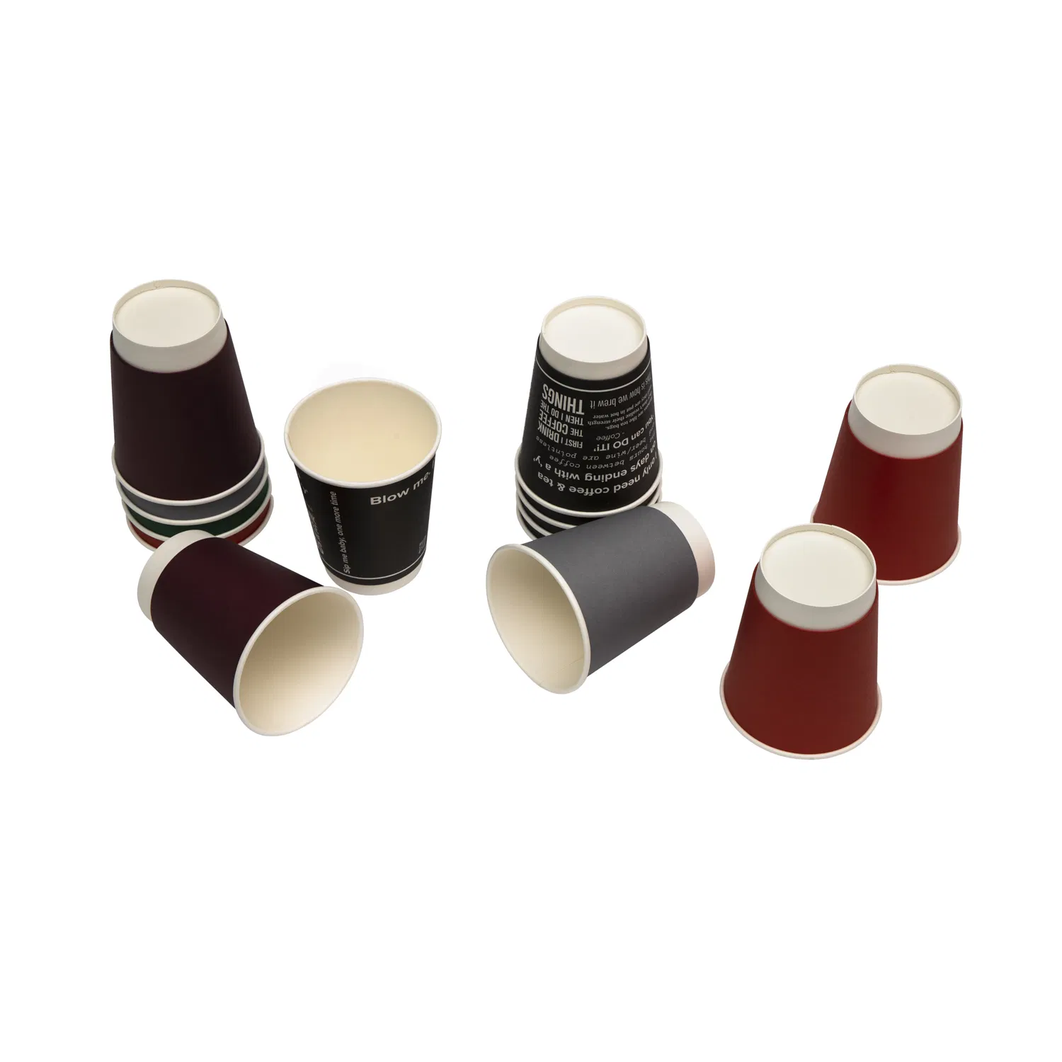 16oz Eco-Friendly Double Wall Kraft Paper Cups Takeaways Coffee and Juice Drinking