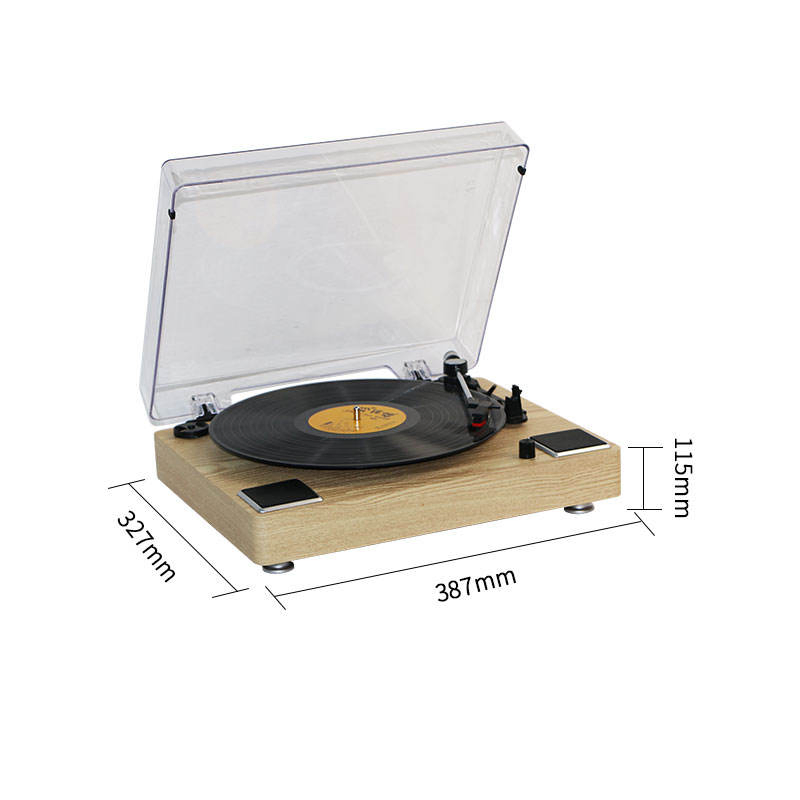 Настольный проигрыватель винила с деревянным корпусом