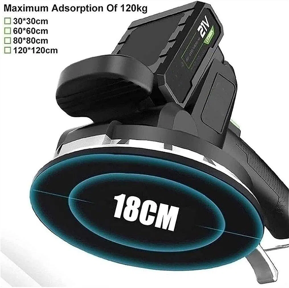 Cordless Tile Vibration Tool 21V Max Battery Portable Tiler Vibration Leveling Machine with 6 Adjustable Speed with Suction Cup