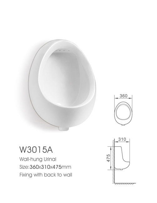D02 Public Bathroom Sanitary Ware, Free Standing or Wall-Hung Urinal