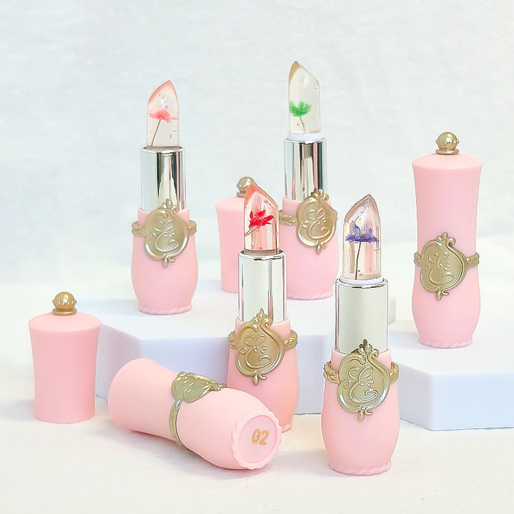 Nutritious Waterproof Lip Balm with Fashionable Flower Design