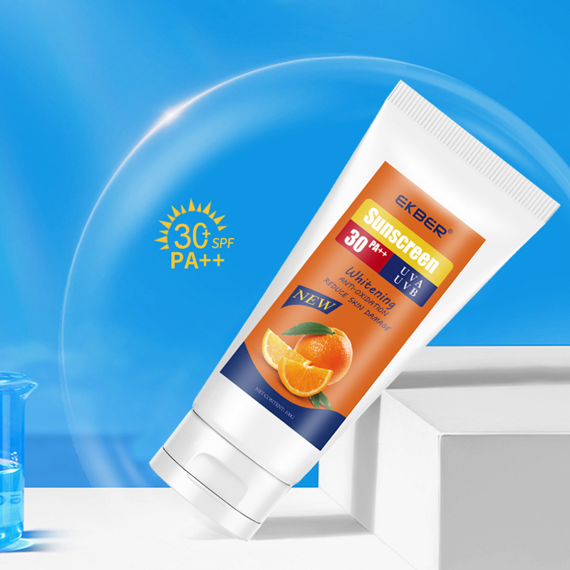 Amazon Hot Ekber Best Face Care Mineral & Eco Friendly Sunscreen Gel Centella Extract SPF30++ Sensitive Sunscreen
