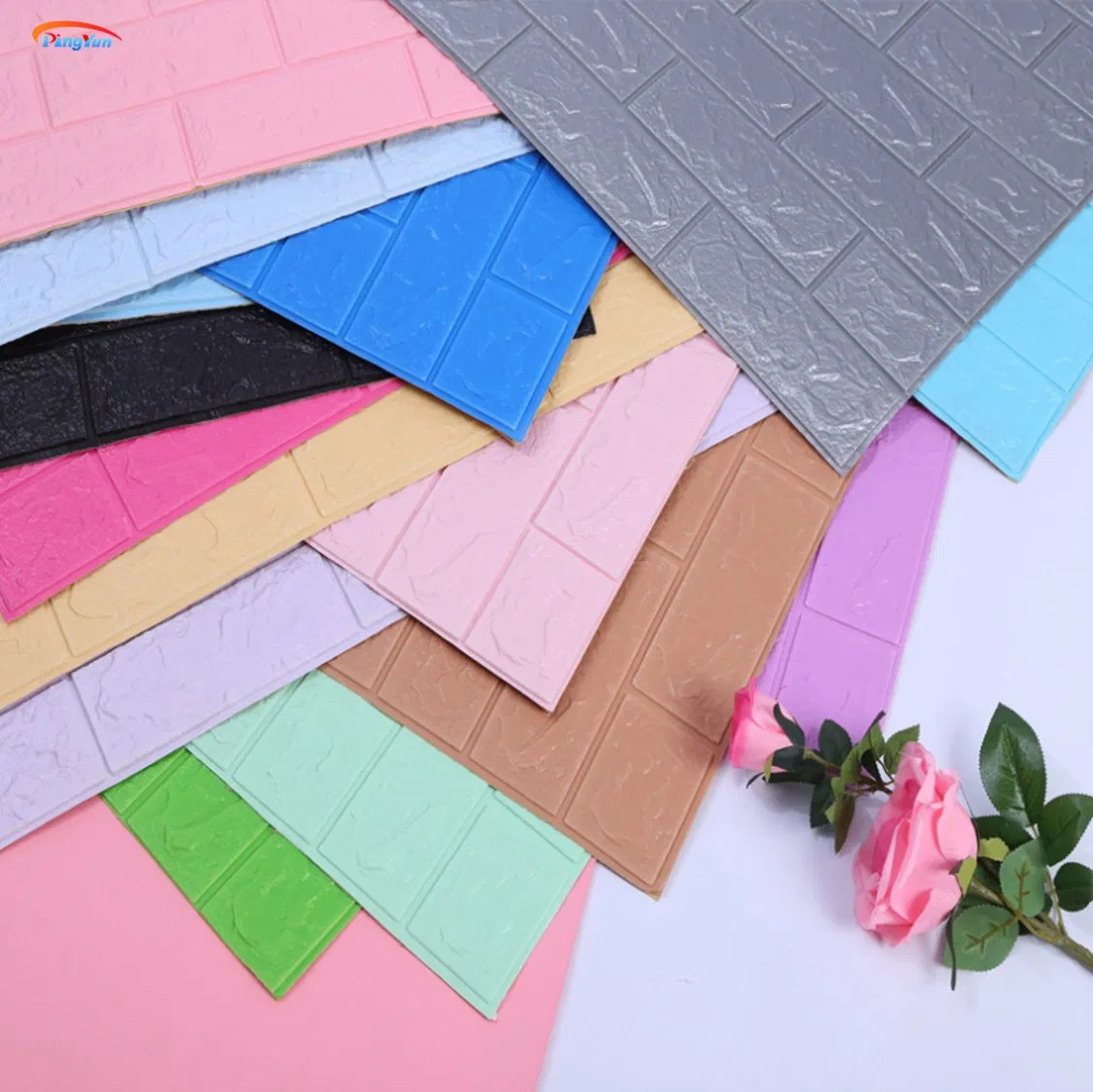 Moisture Proof Self-Adhesive DIY Cartoon Interior Decorative PE Foam Wallpaper