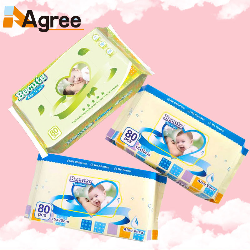OEM Wipes Tissue Paper Soft Sanitizing Wet Toilet Wipes for Baby