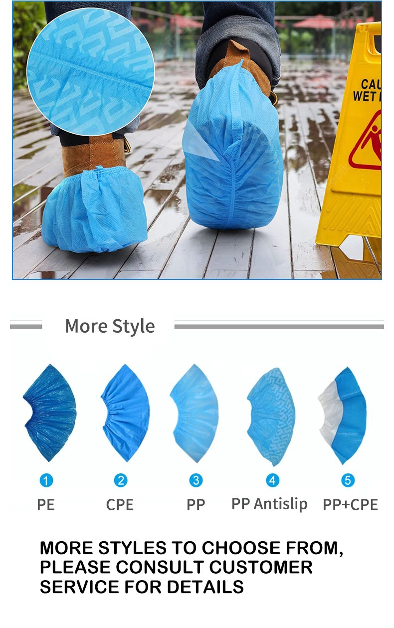 Hot Selling Disposable Anti-Slip CPE Shoe Cover
