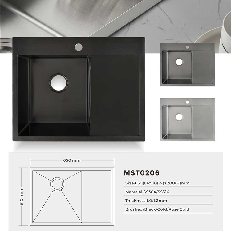 Sanipro Motor Home Bar Small Stainless Steel Handmade Kitchen Undermount Sinks