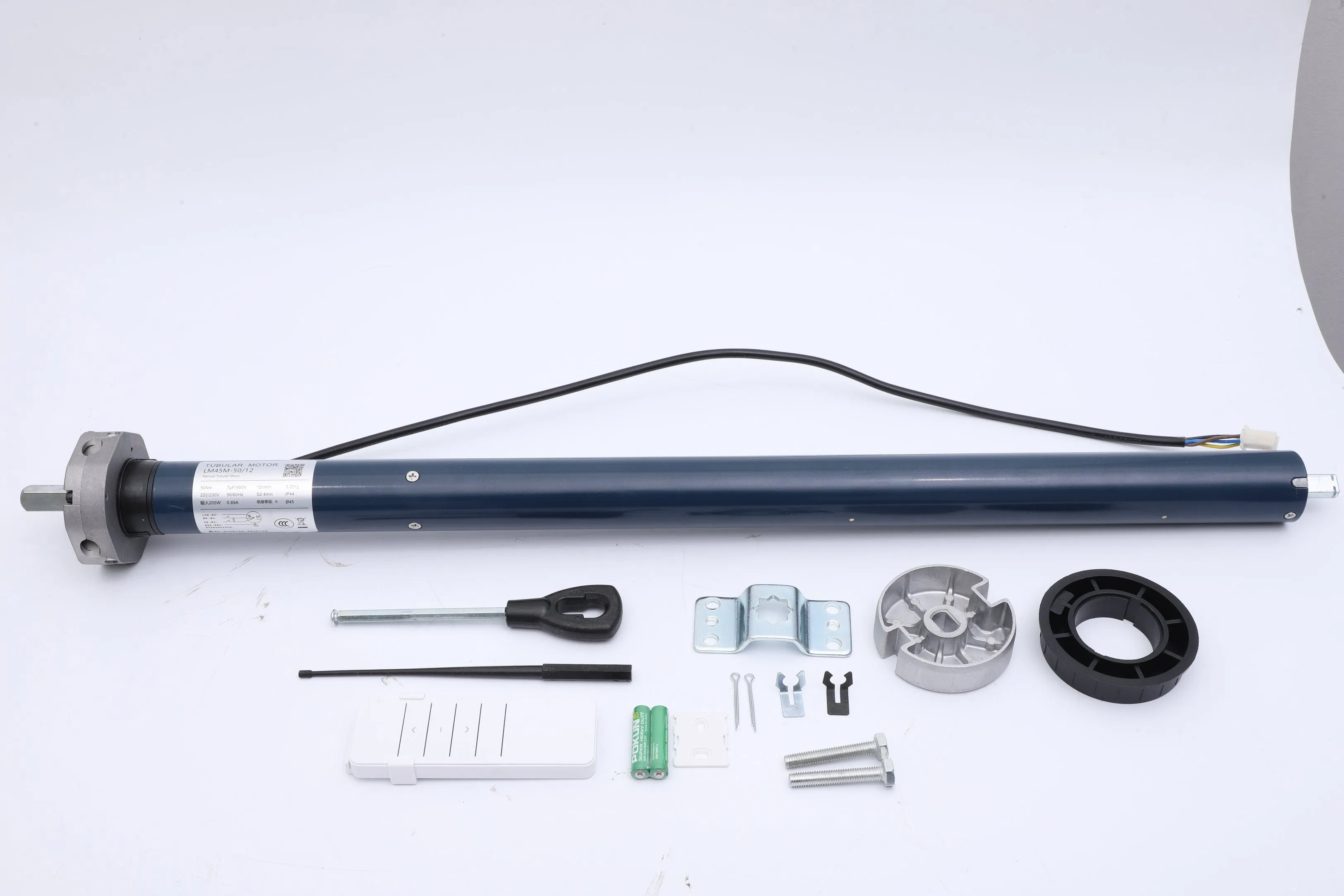 Long Shaft 45mm Motor with Crank for Wide or Heavy-Duty Window Coverings