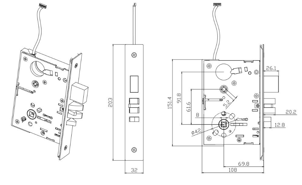 Electric Exit Modification Provides a Remote Means of Locking Unlocking Mortise Lock