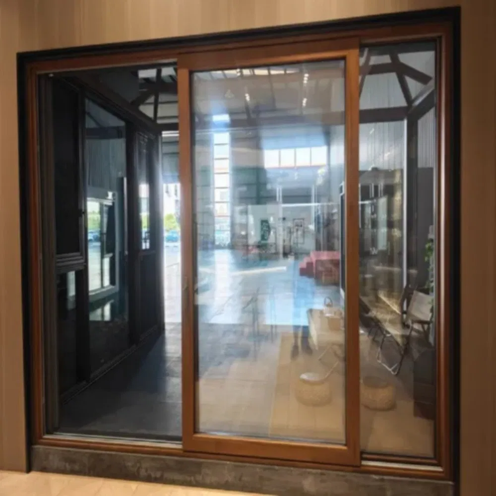 Tempered Glass Exterior Sliding Project Solution Wooden Glass Sliding Door