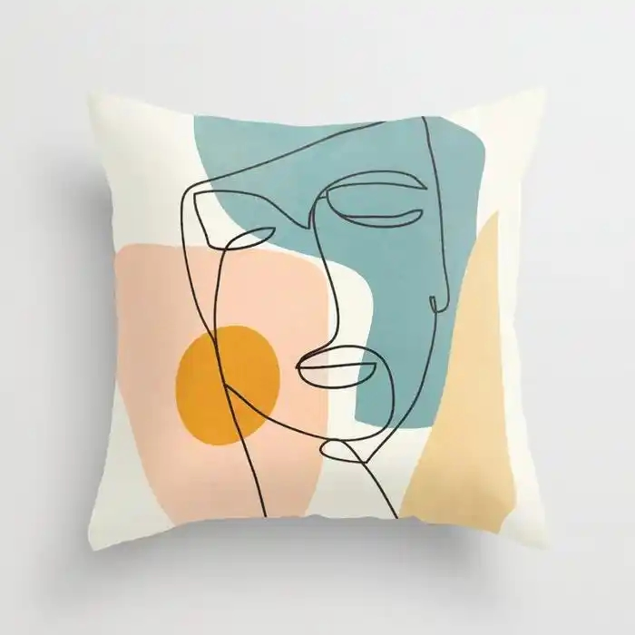 Bohemian Style Retro Pillowcase Peach Skin Linen Print Home Decoration Pillow Cushion Home Sofa Wholesale