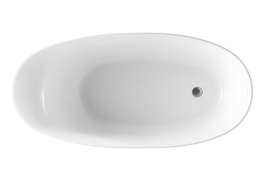 Акриловая отдельностоящая ванна с переливом