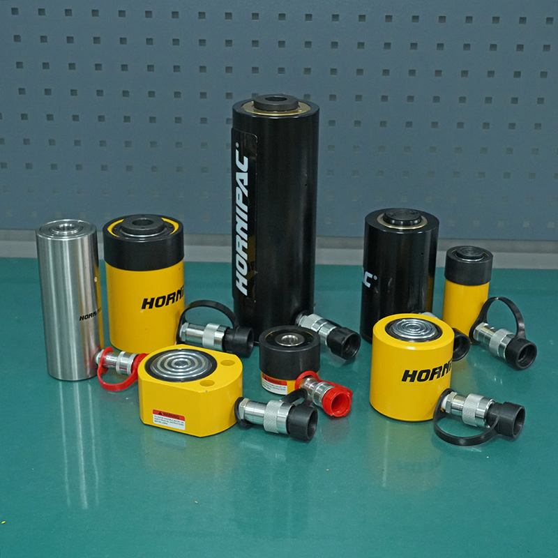 HORNIPAC CLL1002 Load Return Single Acting Locknut Cylinder Jack 100Ton Self Locking Hydraulic Cylinder