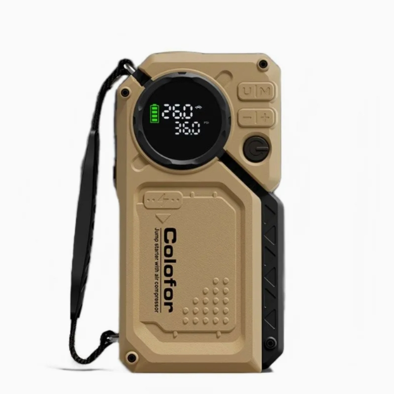 Portable Battery-Powered Tire Inflator for Camping Trips with Customizable Color