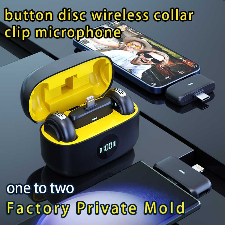 Professional Lapel Mic Recording Wireless Lavalier Microphone for Mobile Phone