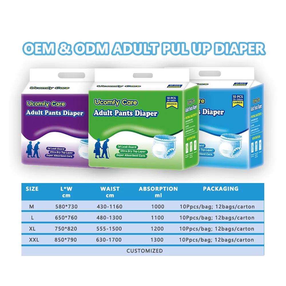 Wholesale Customized Incontinence Pants Disposable Adult Pull up Diaper