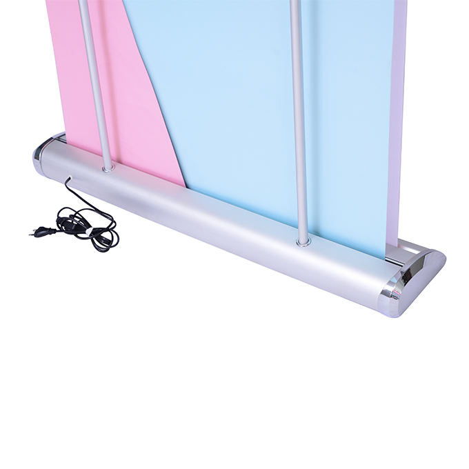 Luxury Double Sided Electric Scrolling Aluminum Retractable Roll up Banner Display Stand Portable Advertising Factory Wholesale