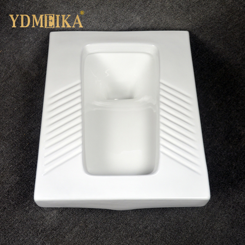 Medium to Large Scale Hot Sales Modern White Wc Ceramic Squat Pan Quality Guaranteed Ceramic Toilet Quatting Pan with S-Trap