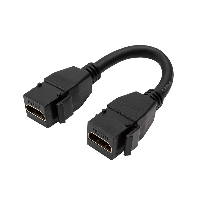 HDMI Keystone Jack Inserts Female to Female Pigtail Cable for Wall Plate