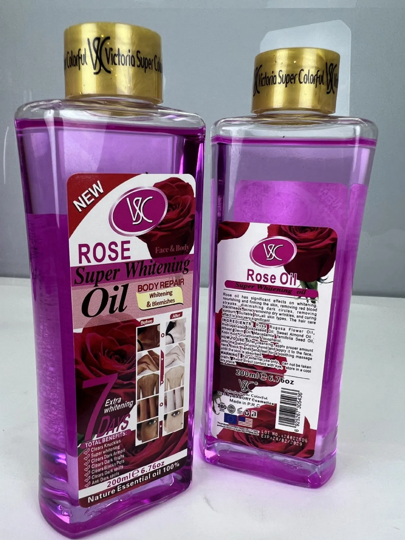 7-Day Rose Super Whitening Essential Oil Anti-Dark Spot Face and Body Skin Care Massage Oil