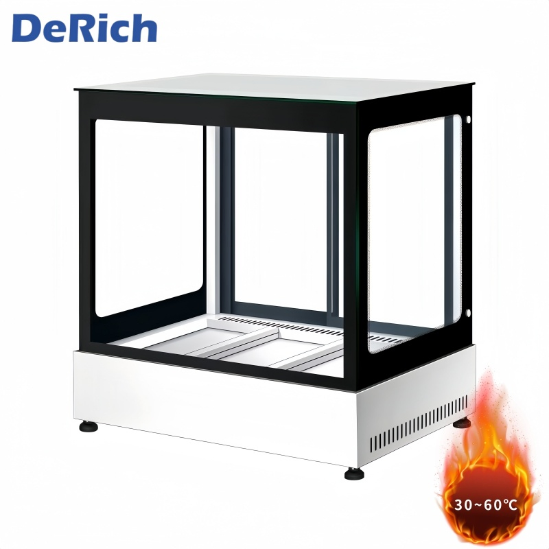 Derich New Glass Commercial Convenience-Store Hot Food Showcase Patty-Warmer Display Cabinet Kfc-Food-Shop