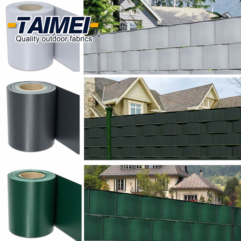 19cmx35m, 19cmx50m, 19cmx70m PVC Tarpaulin Flexible PVC Stripe Fabric Privacy Screen Fence for Garden Fence