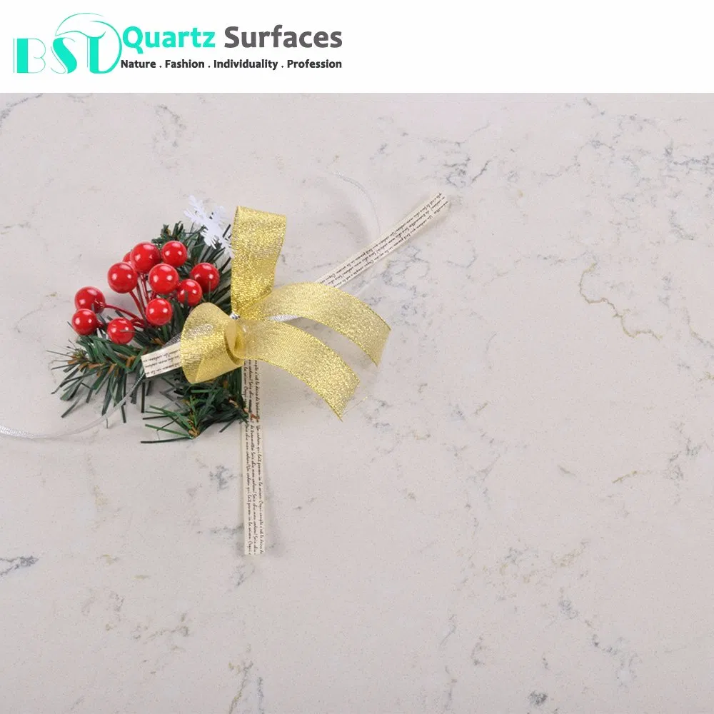 Mist Beige Veins Artificial Quartz Vanity Top with Christmas Discount