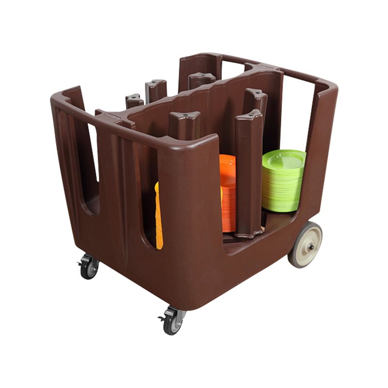 Commercial Restaurant Dishes Storage Trolley Adjustable Plates Rack Hotel Equipment