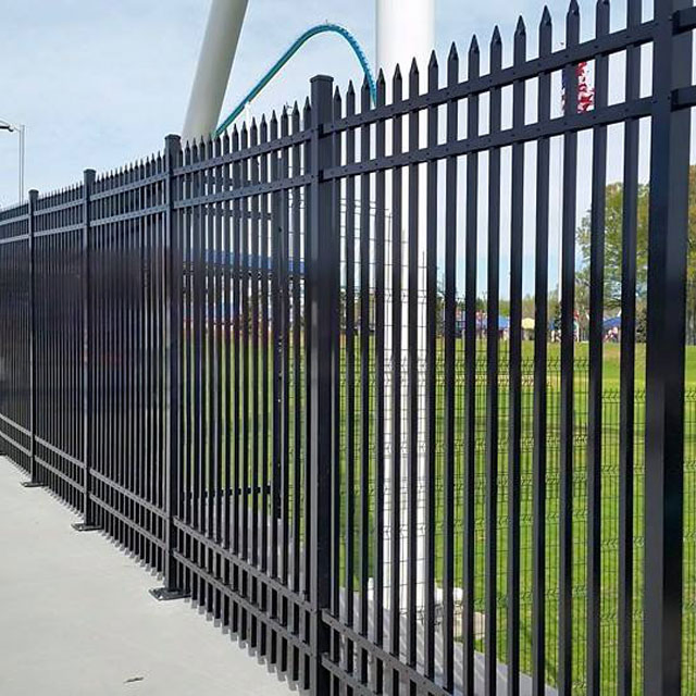 China Supplier Black Metal Tubular Backyard Cast Iron Fence