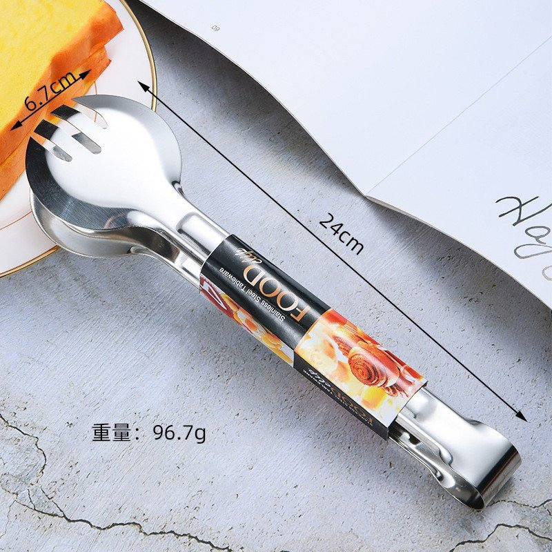 Mini Tongs 201 Stainless Steel Kitchen Tongs Non-Slip Cooking Clip Clamp BBQ Salad Tools Grill Kitchen Accessories