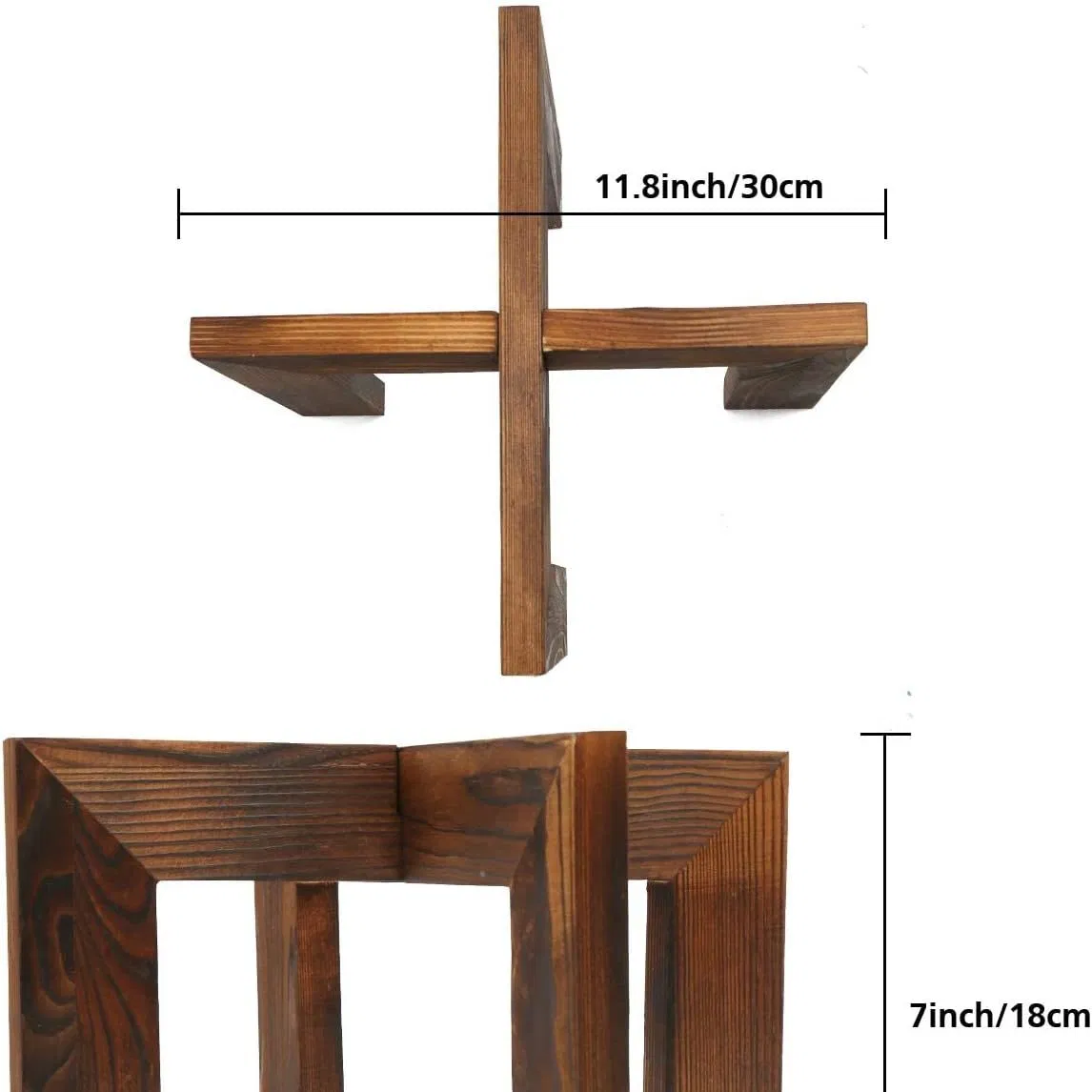 Indoor Low and Short Wooden Plant Rack