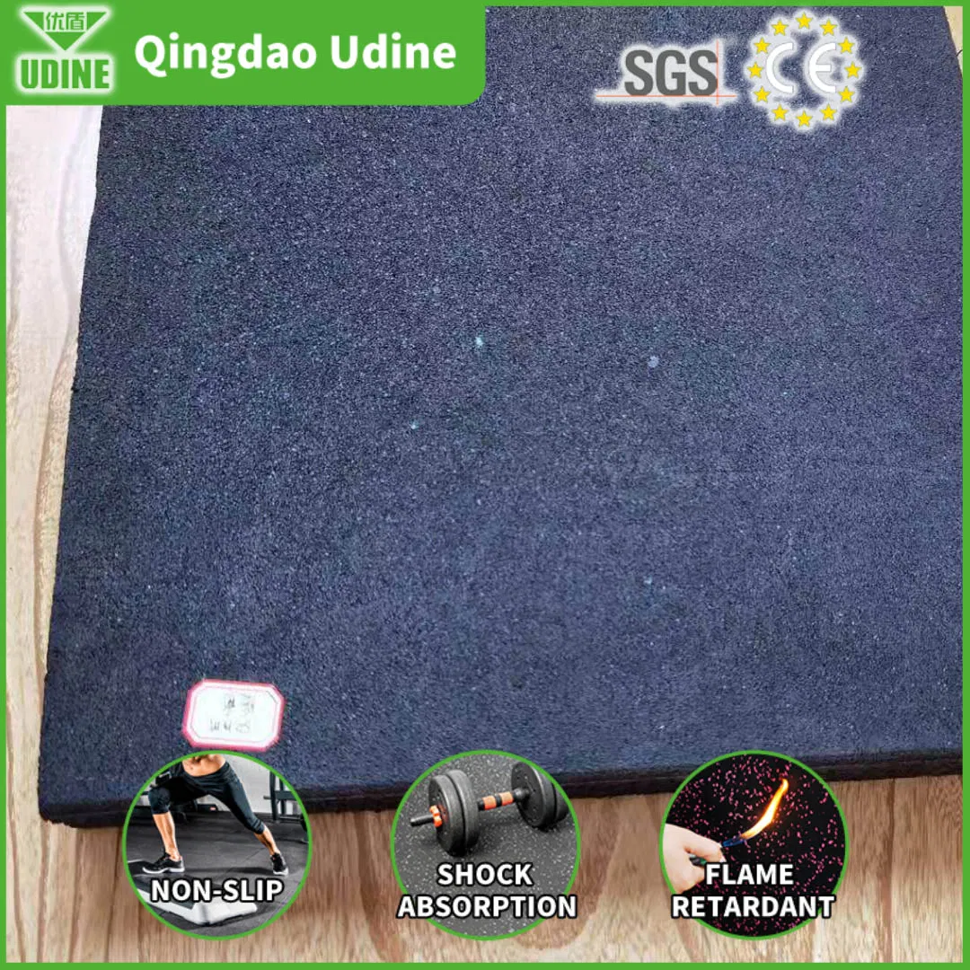 Shock Absorbing Gym Rubber Tiles Easy Transport Handle Fast Delivery Shipping