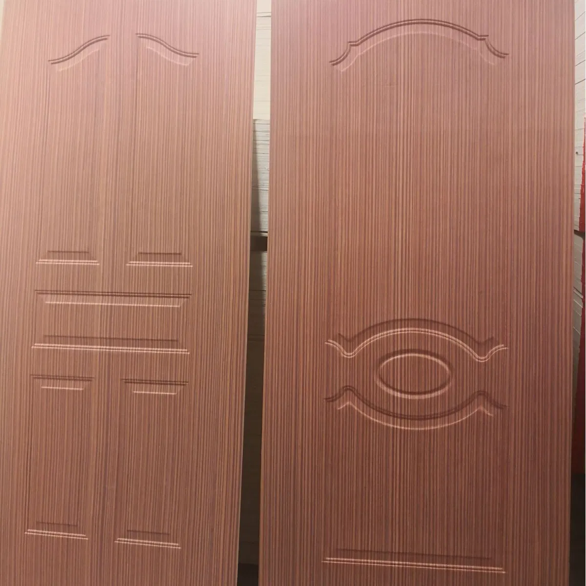 Simple Design Customized Natural Teak Wood Veneer HDF Door Skin