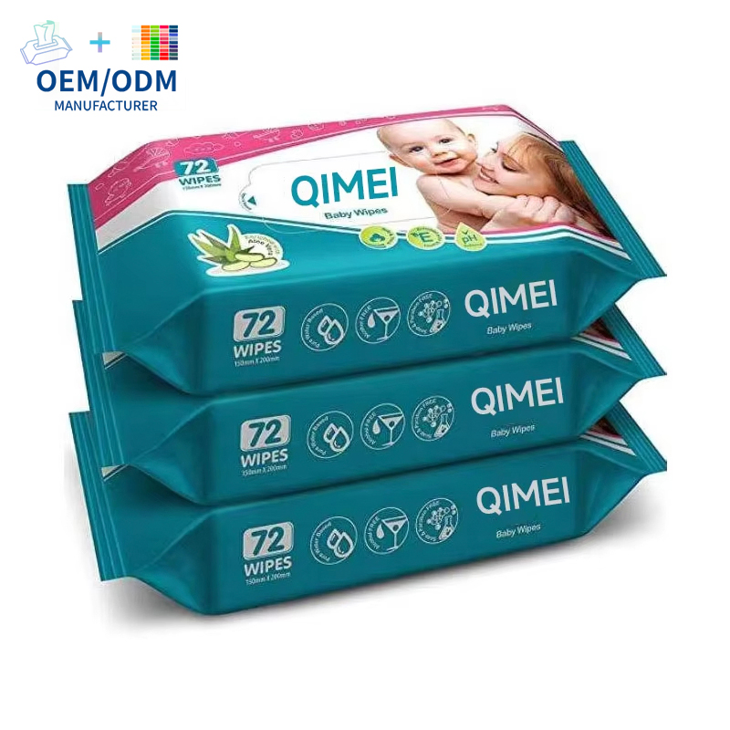 Wholesale Customized Super Soft Biodegradable Baby Wipes Cleaning Wet Wipes for Baby Natural Non Irritating Aloe Vera Baby Wipes Wet Tissue