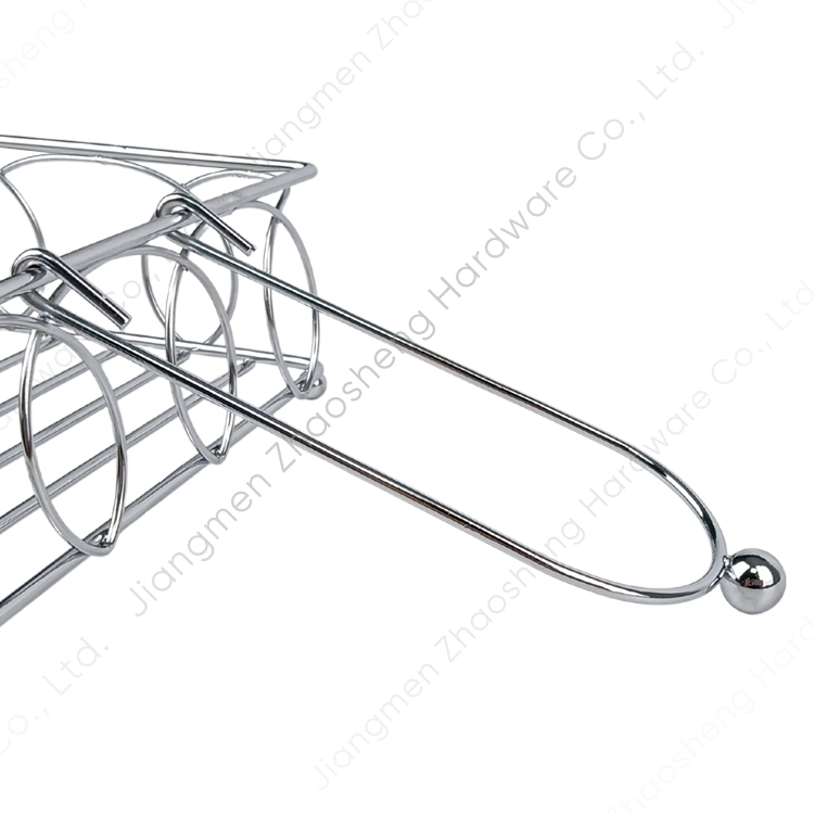 Restaurant Display Stand Lunch Sanitary Napkin Caddy Kitchen Freestanding Metal Silver Paper Napkin Holder for Table