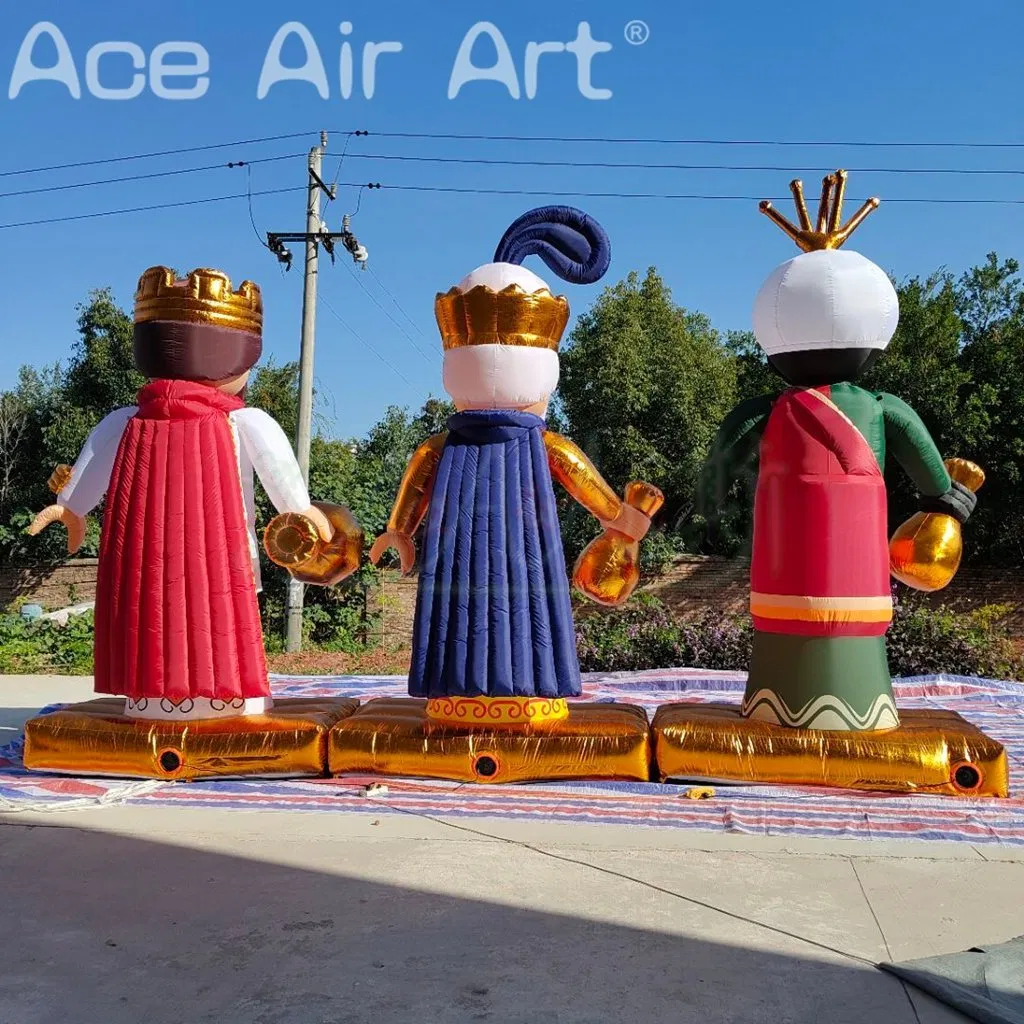 Giant Advertising Inflatable Three Wise Men for Christmas Decoration Airblown Kings Figure Character Model Balloon